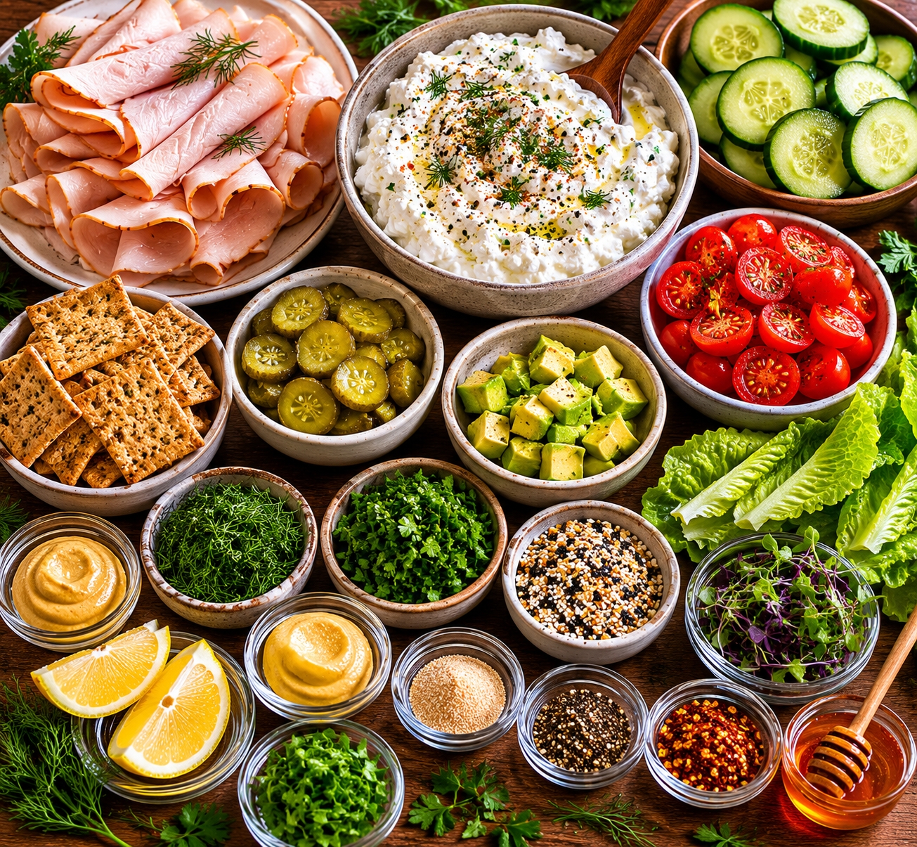 15-Minute Party Snack Platters Turkey Cottage Cheese Bites