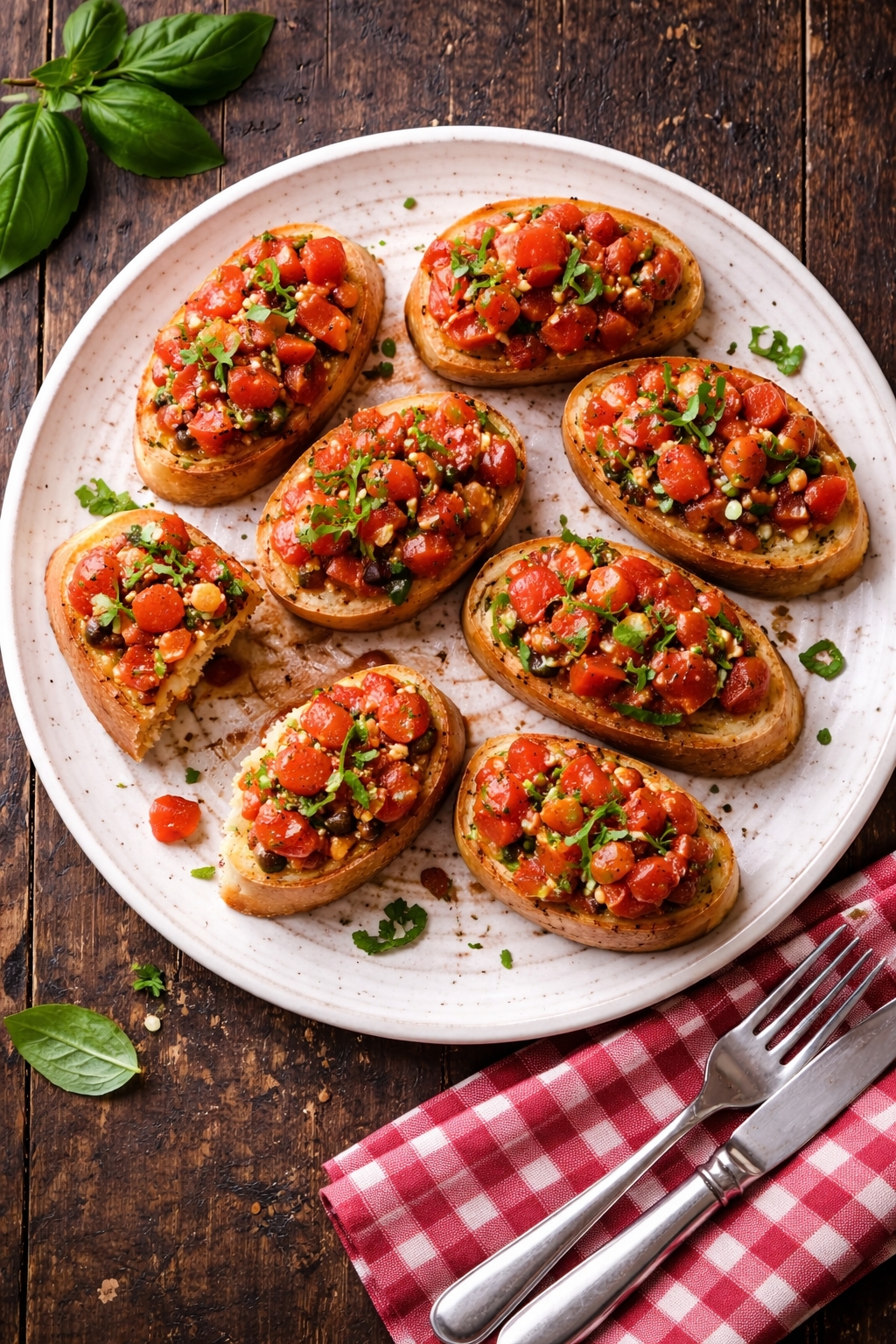 Bruschetta with Tomatoes and Basil