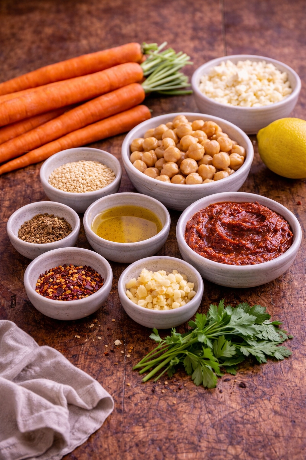 Carrot Harissa Hummus