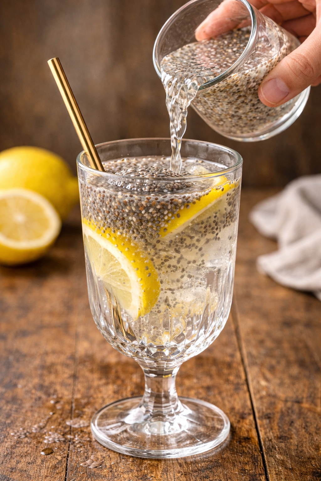 Chia Seed Lemon Water