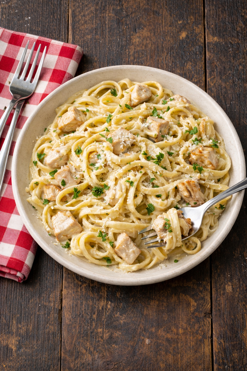 One-Pot Chicken Alfredo Pasta
