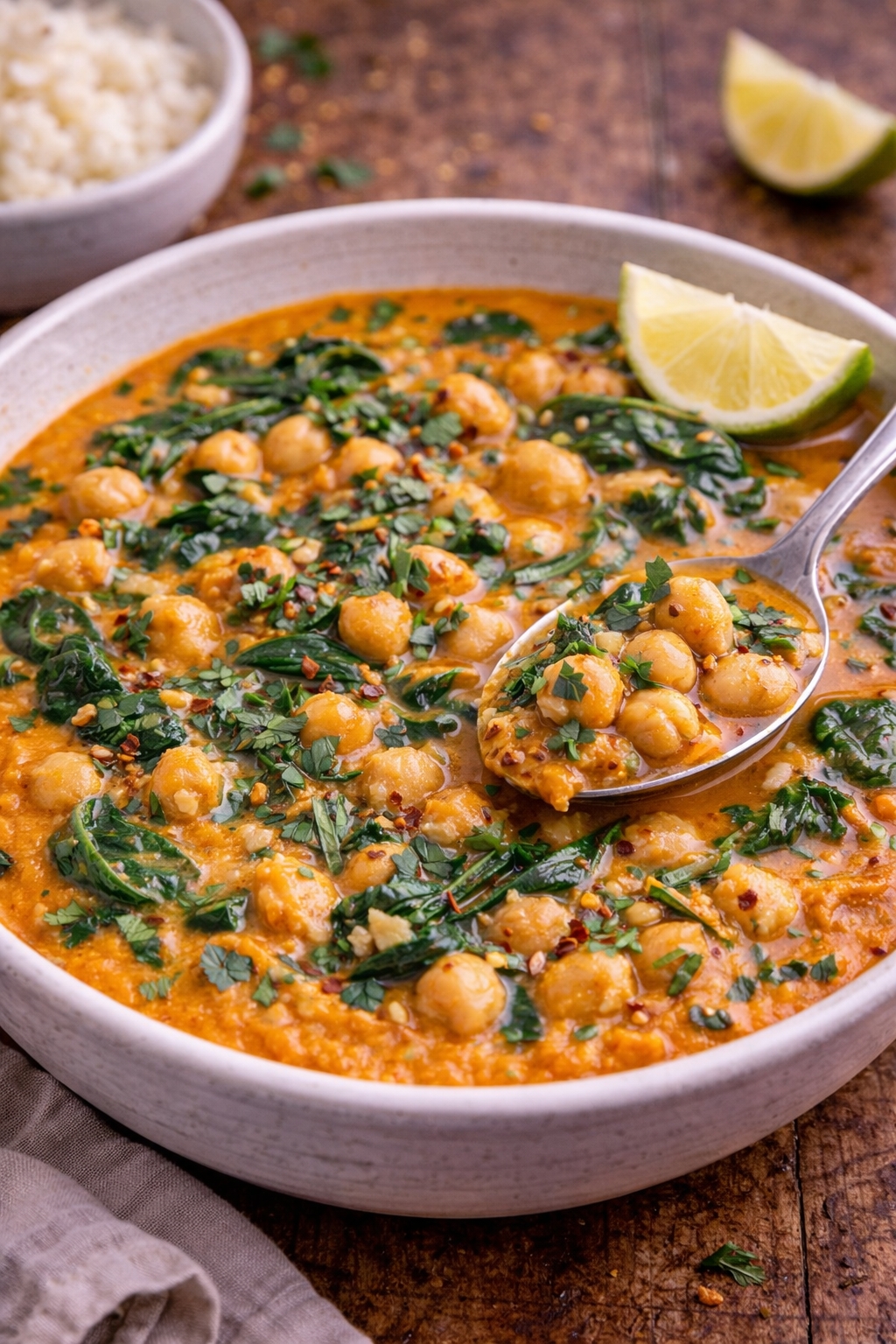 Chickpea Spinach Coconut Stew