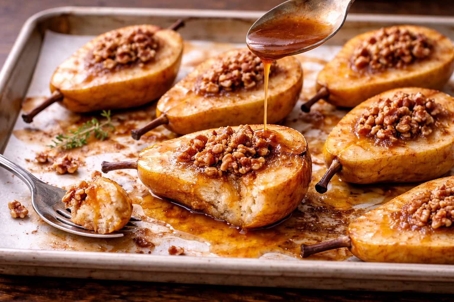 Cinnamon Maple Baked Pears