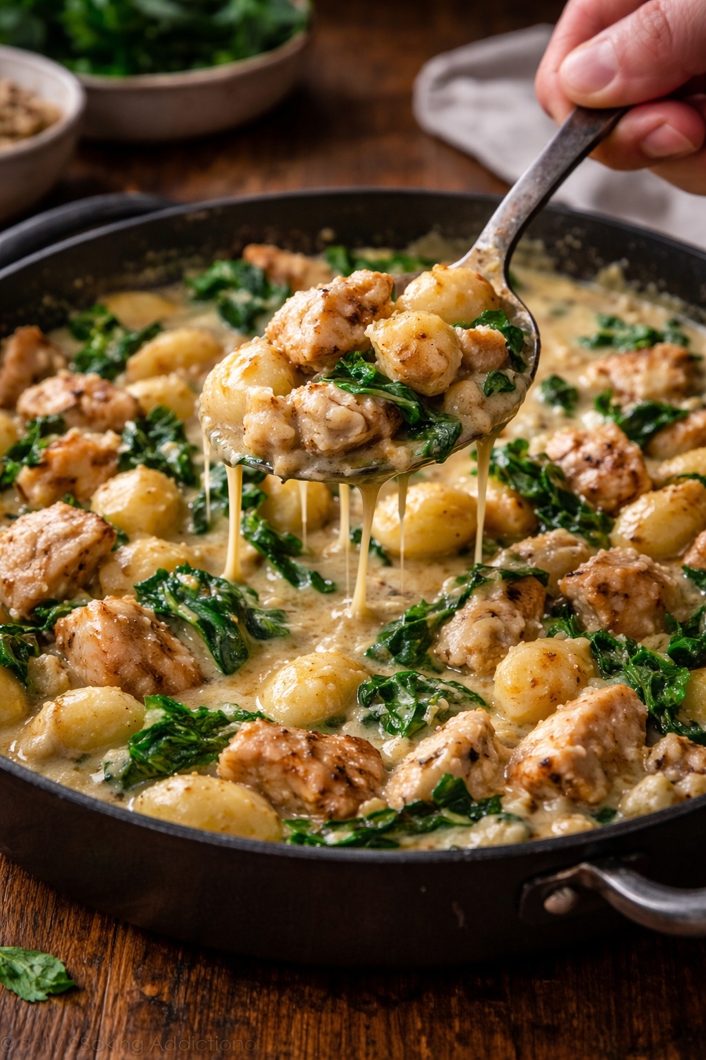 Creamy One-Pan Chicken Gnocchi Skillet