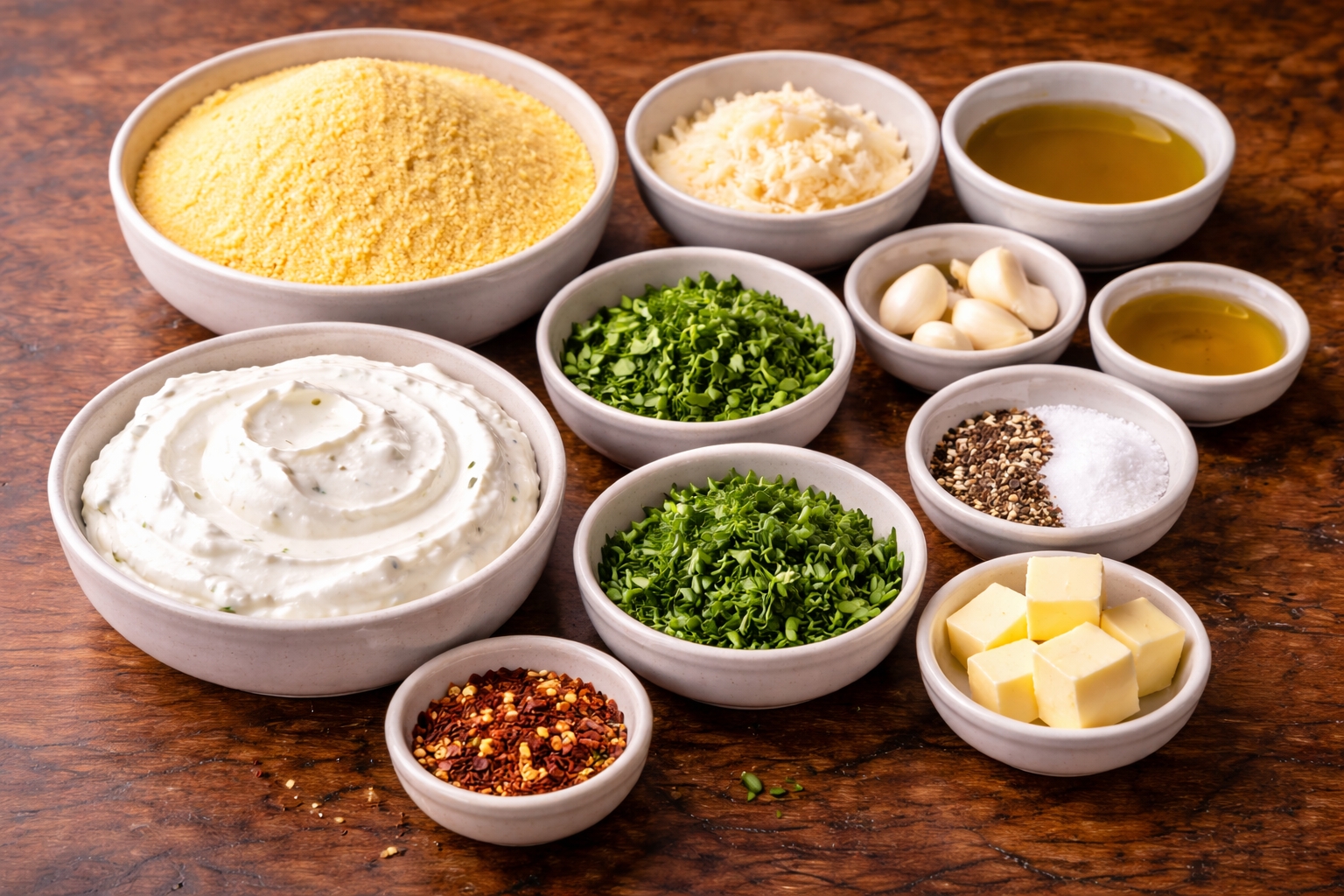 Crispy Polenta Bites with Herb Yogurt