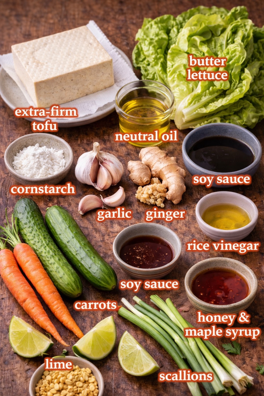 Crispy Tofu Lettuce Wraps