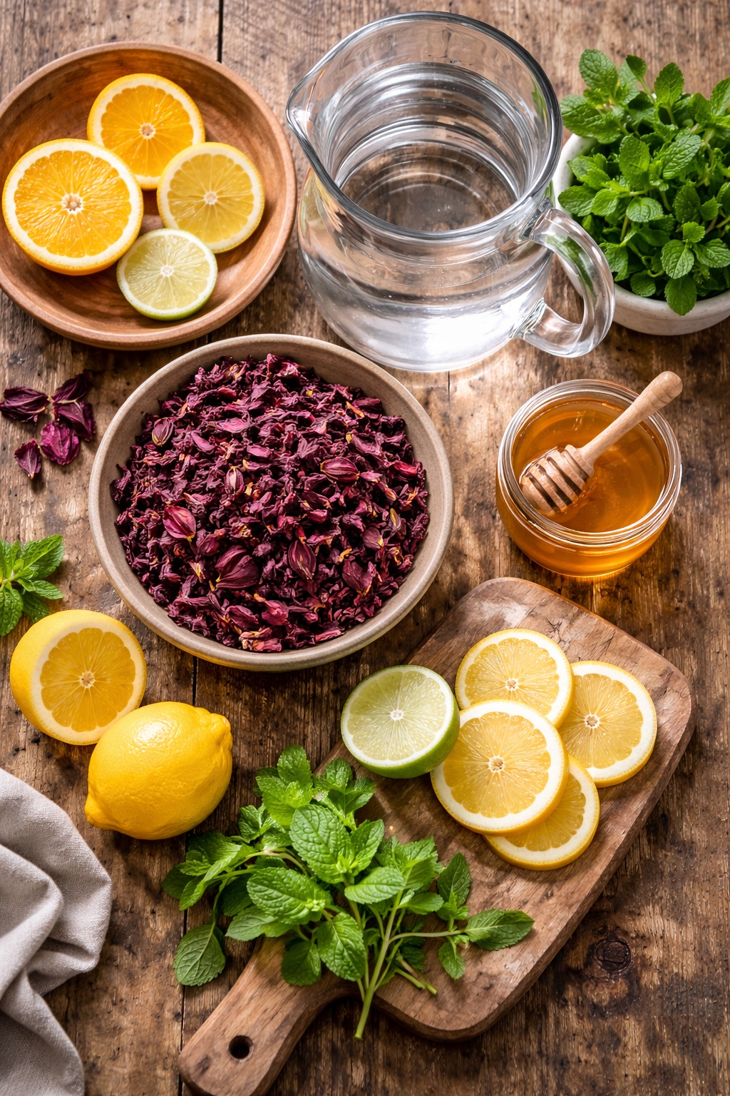 Hibiscus Iced Tea with Citrus