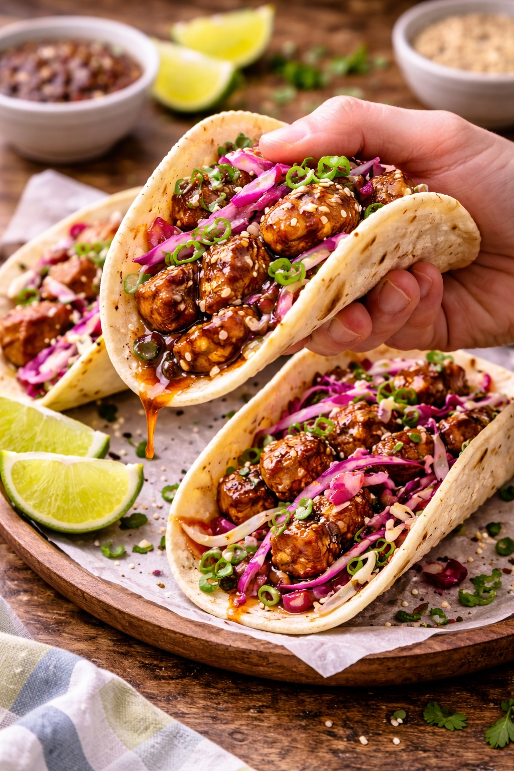 Korean BBQ Tacos with Pickled Slaw
