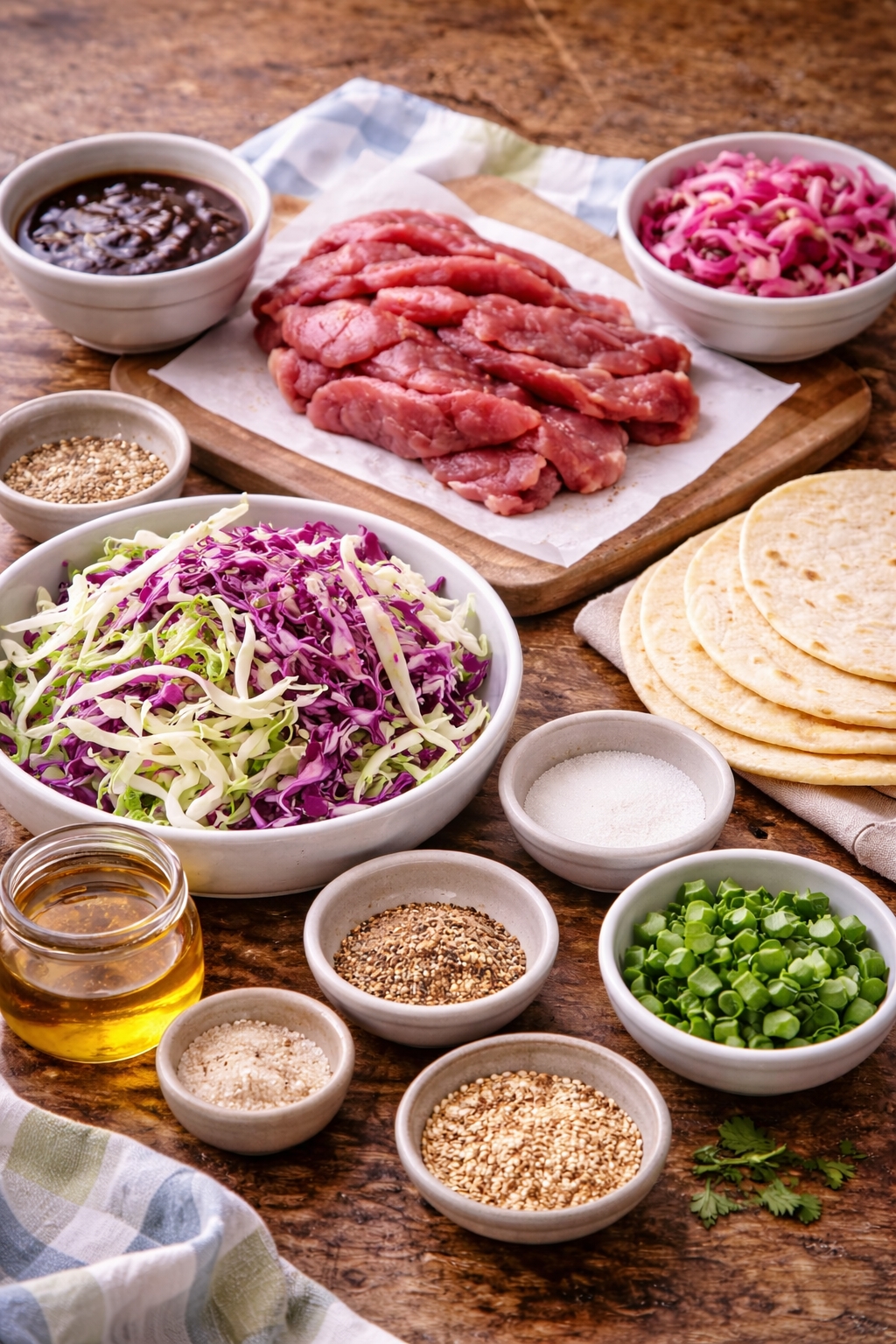 Korean BBQ Tacos with Pickled Slaw