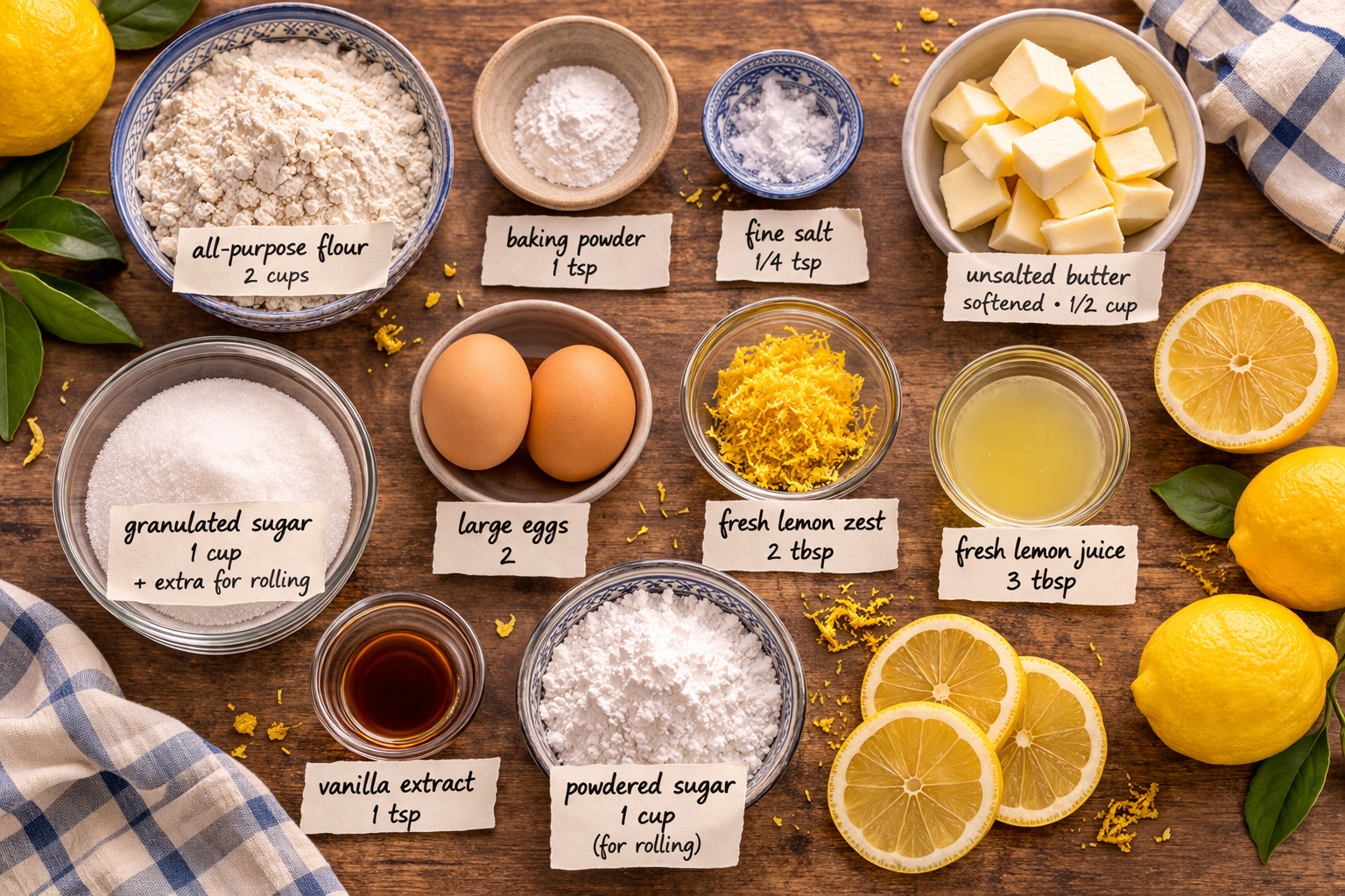 Lemon Crinkle Cookies