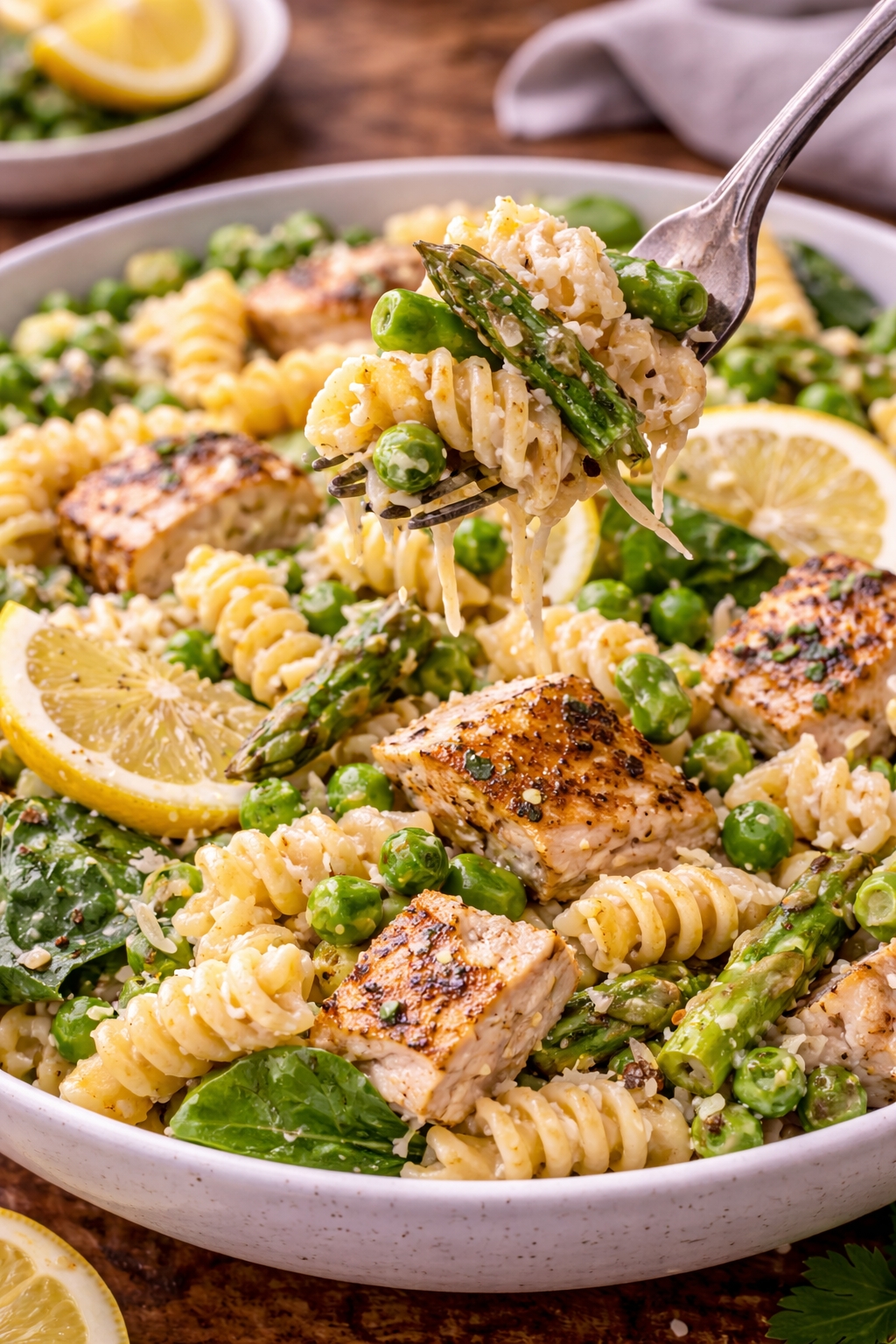 Lemon Parmesan Chicken Pasta Salad