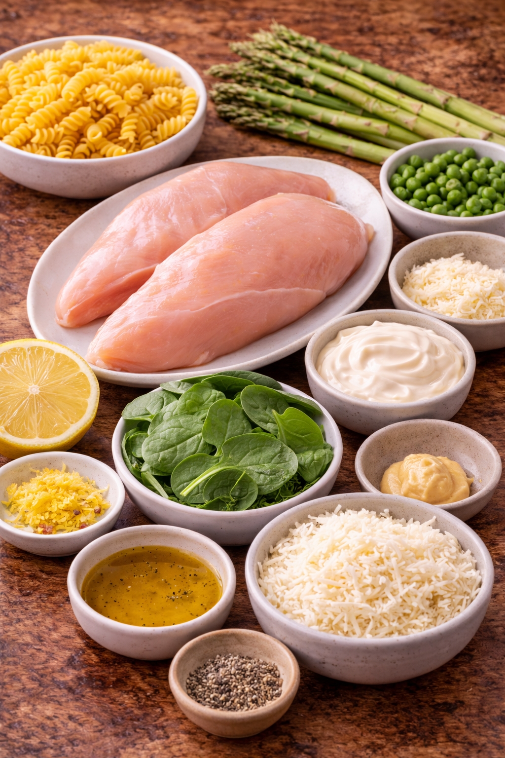 Lemon Parmesan Chicken Pasta Salad