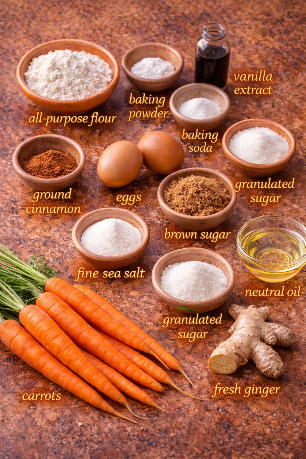 Mini Carrot Ginger Cakes