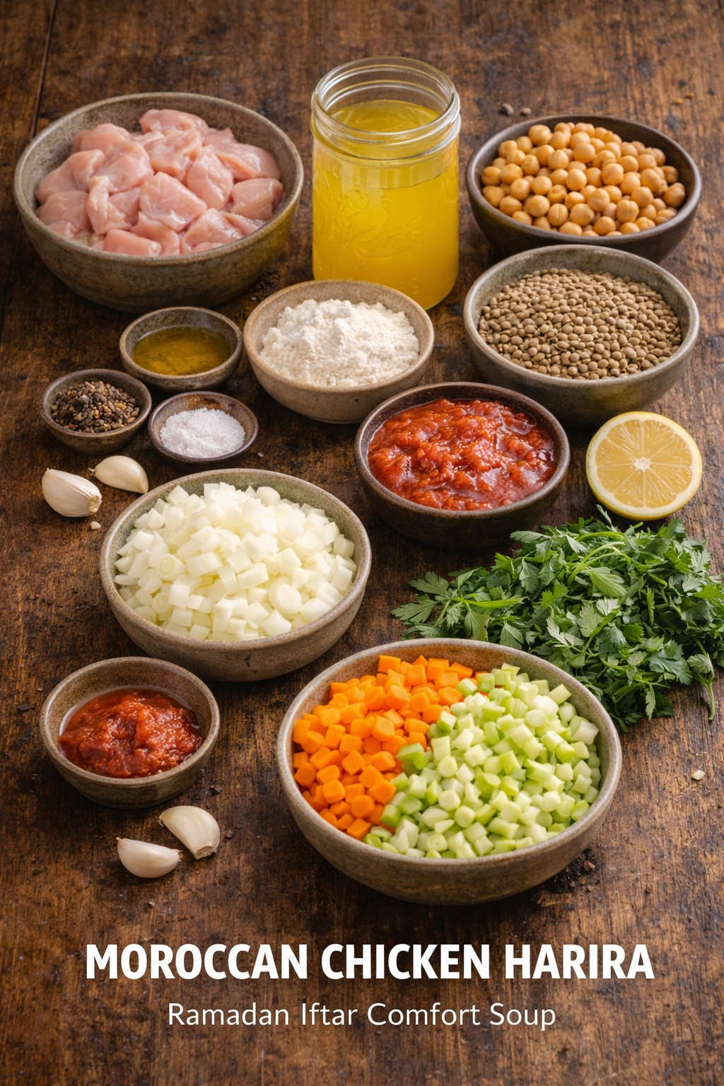 Moroccan Chicken Harira (Ramadan Iftar Comfort Soup)