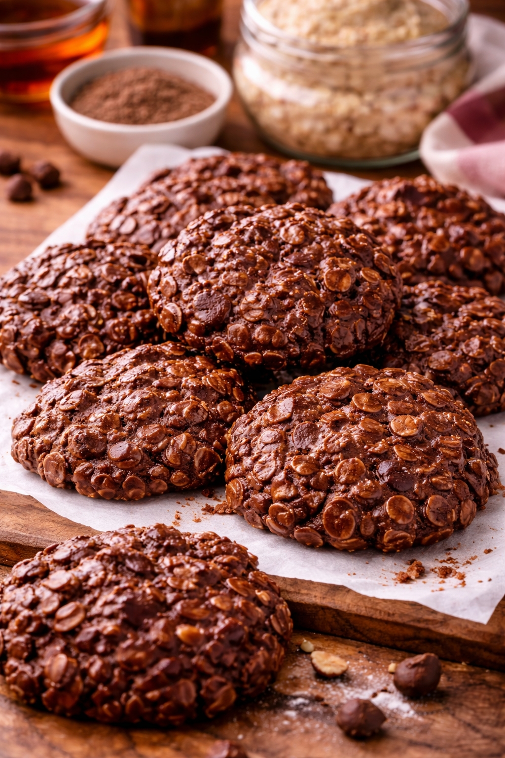 No Bake Chocolate Oatmeal Cookies
