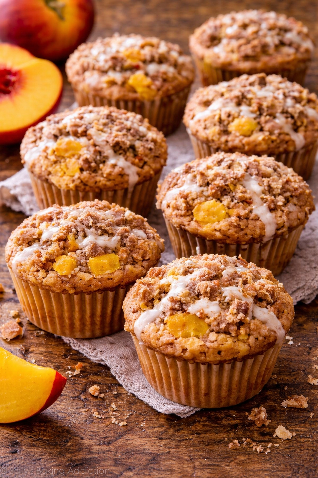 Peach Coffee Cake Muffins