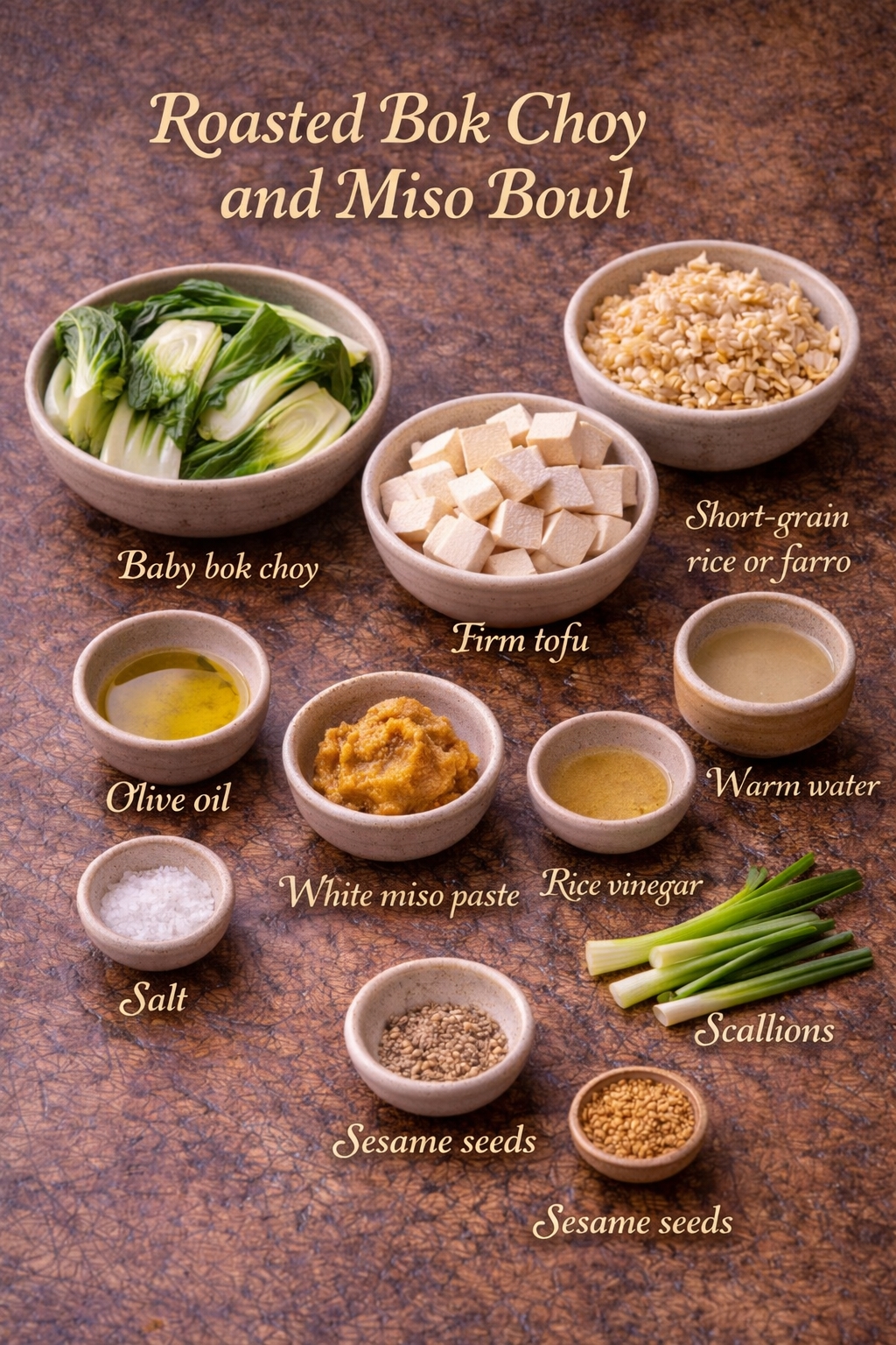 Roasted Bok Choy and Miso Bowl