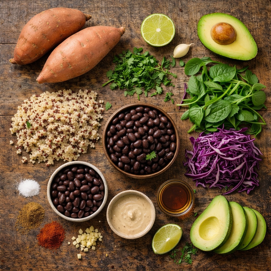 Roasted Sweet Potato & Black Bean Buddha Bowl