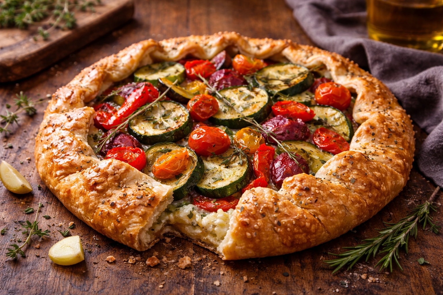 Roasted Vegetable & Herb Galette