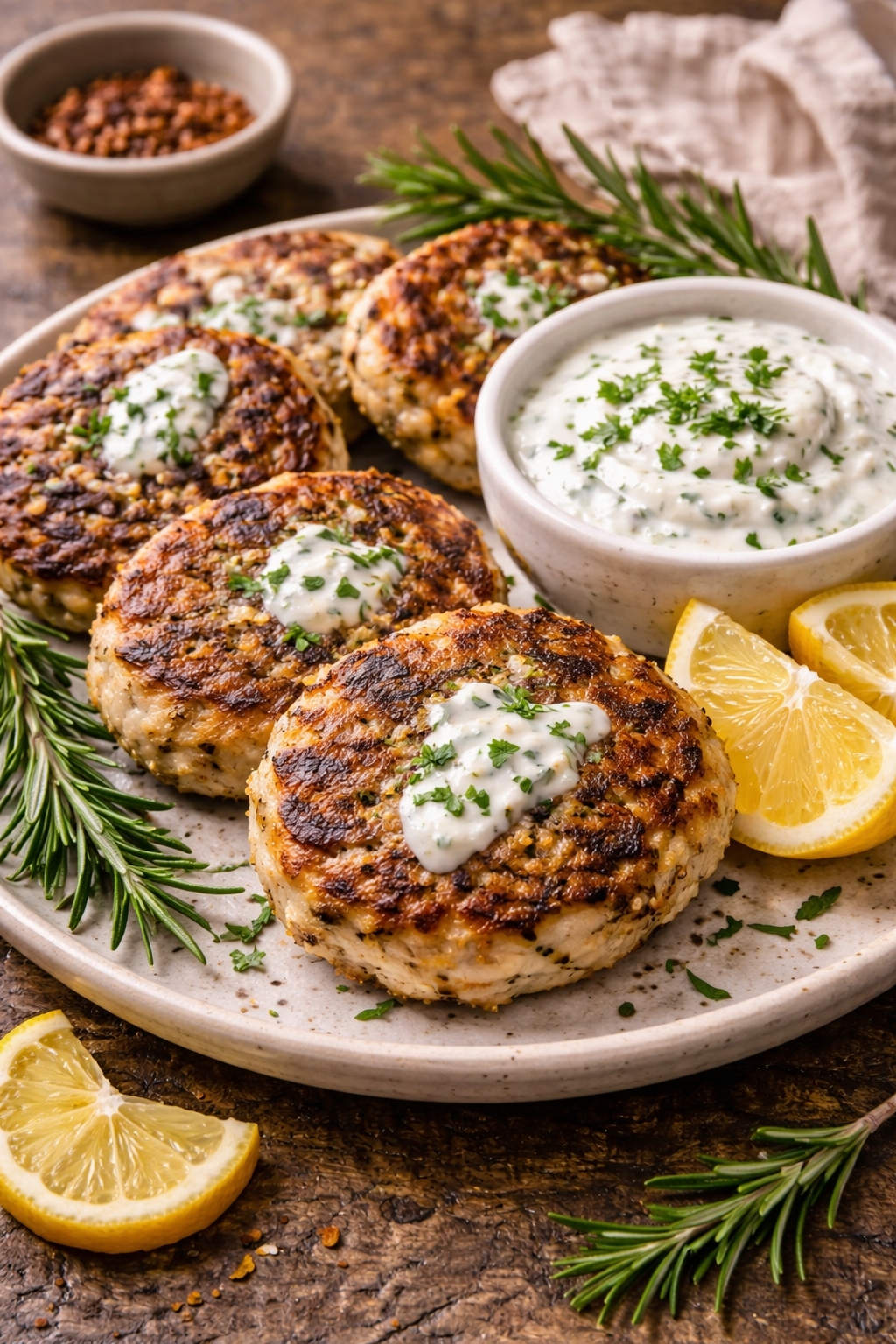 Rosemary Lemon Chicken Patties