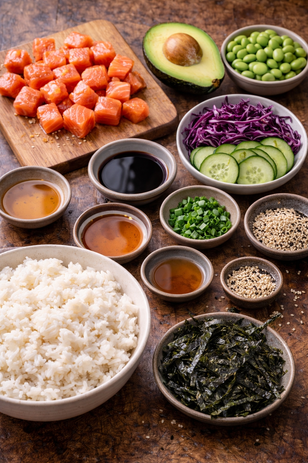 Salmon Avocado Poke Bowl