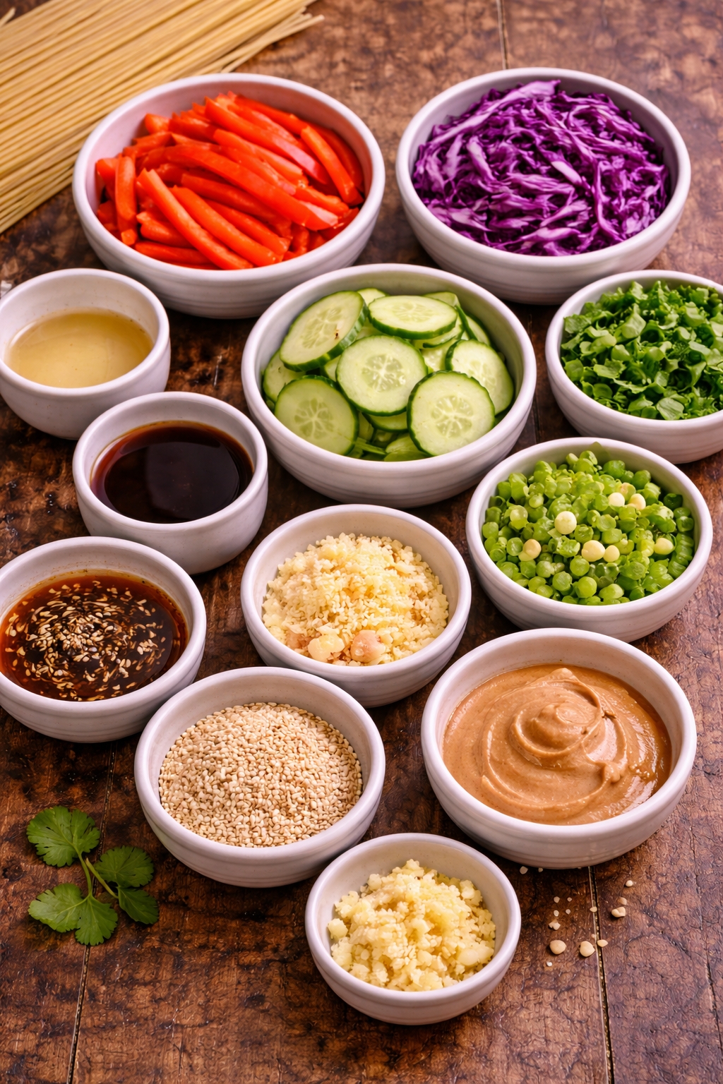 Sesame Noodles with Crunchy Vegetables