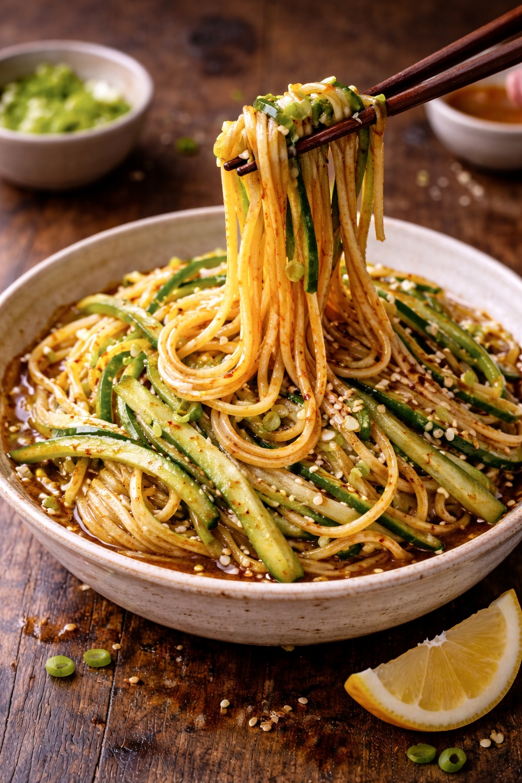 Sesame Soy Cucumber Noodles