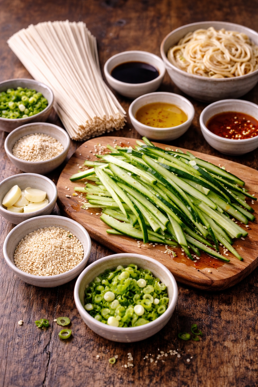 Sesame Soy Cucumber Noodles