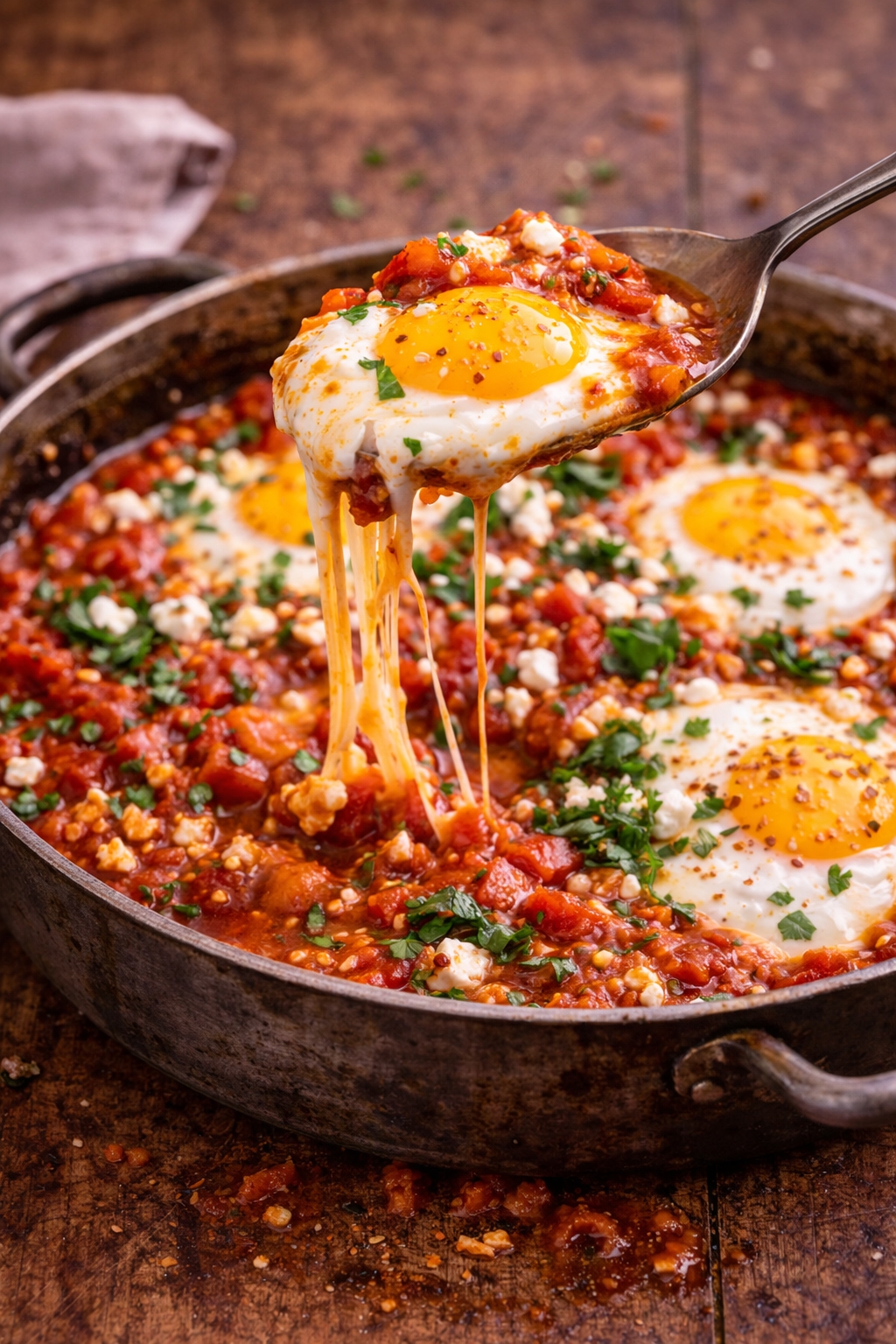 Shakshuka Eggs in Spiced Tomato Sauce
