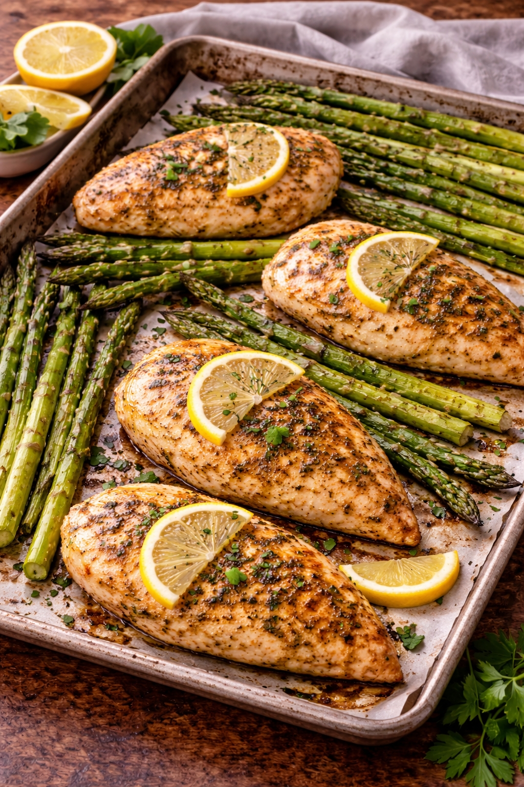 Sheet Pan Chicken with Asparagus