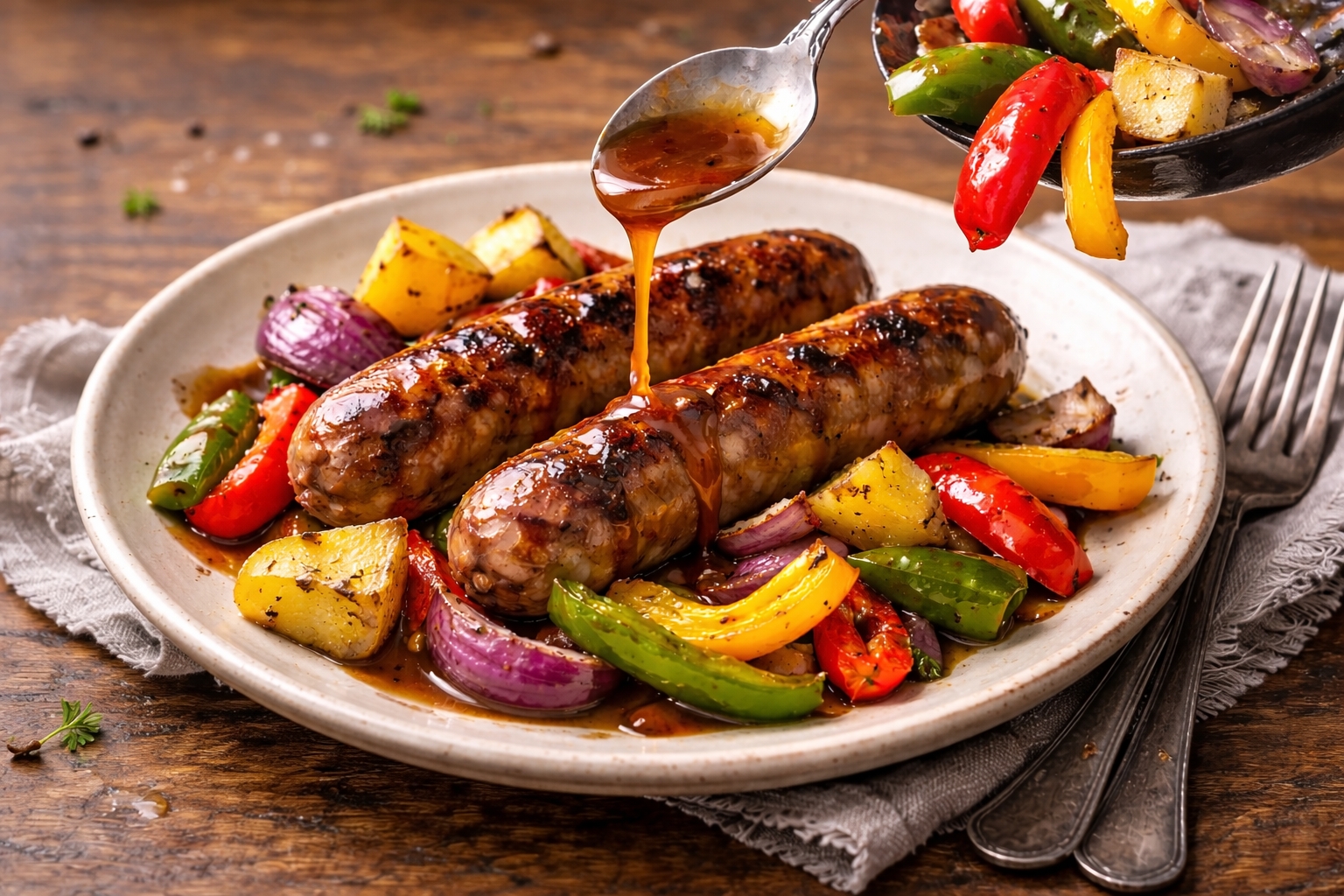 Sheet Pan Sausage Peppers