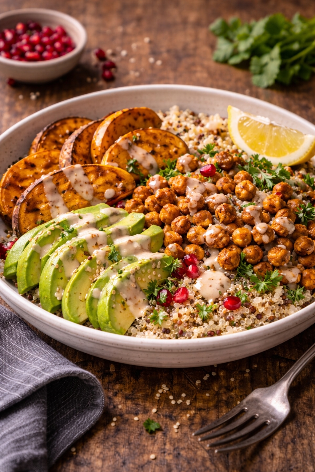 Spiced Chickpea Sweet Potato Bowl