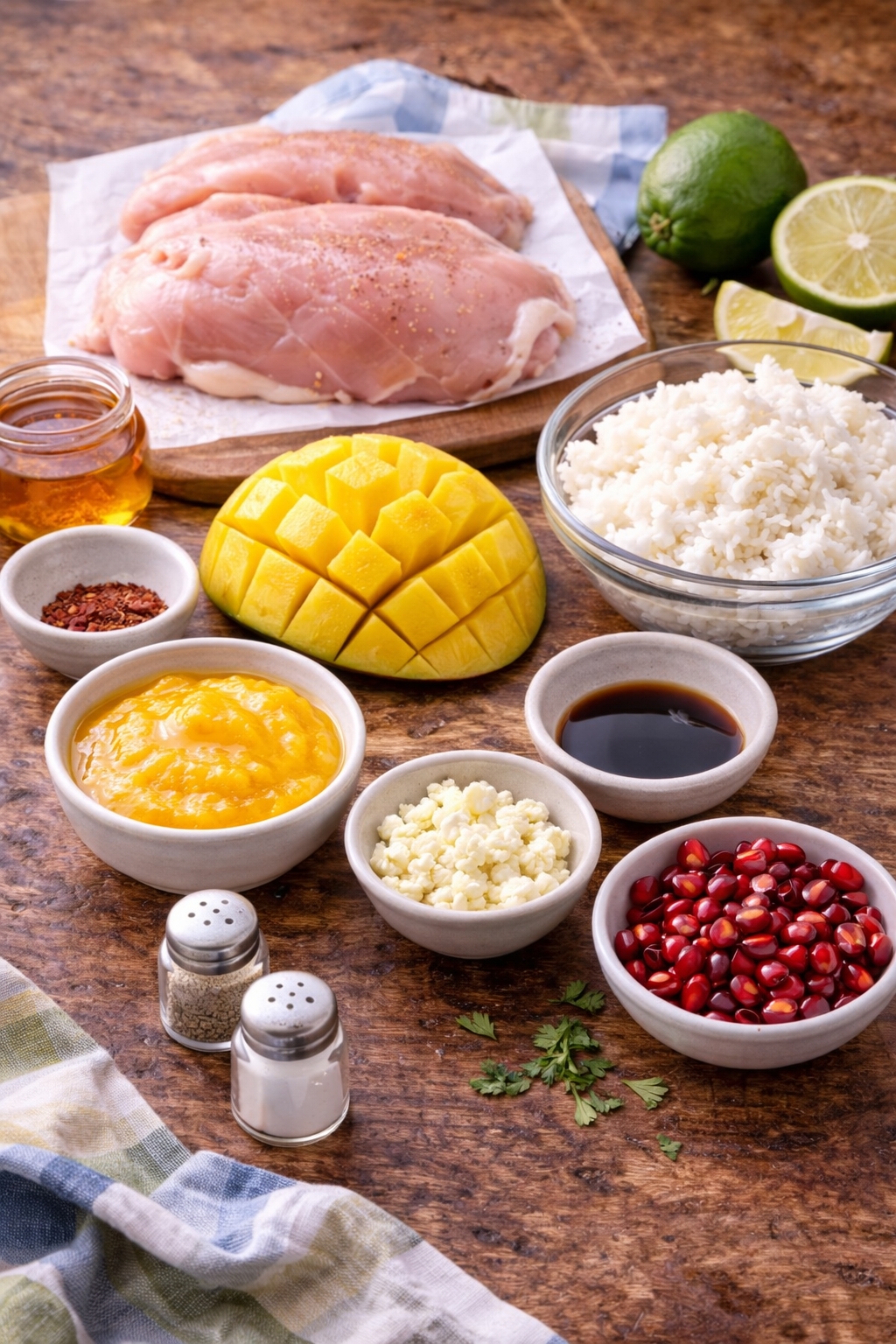 Sticky Mango Chili Chicken Rice Bowl