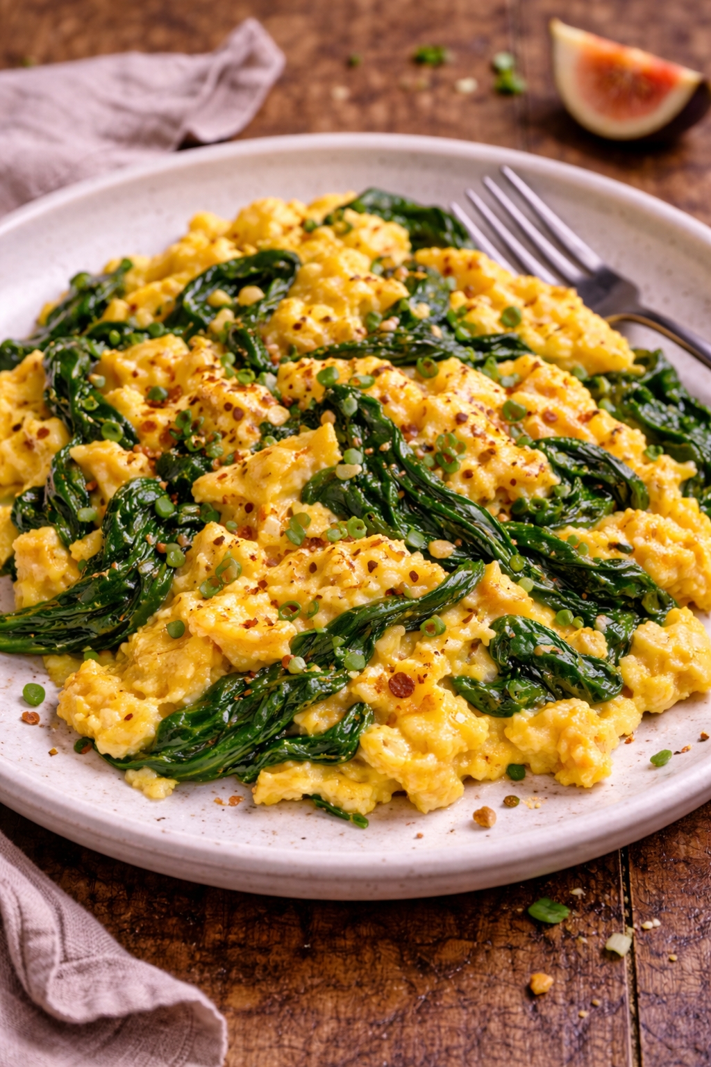 Turmeric Scrambled Eggs with Spinach
