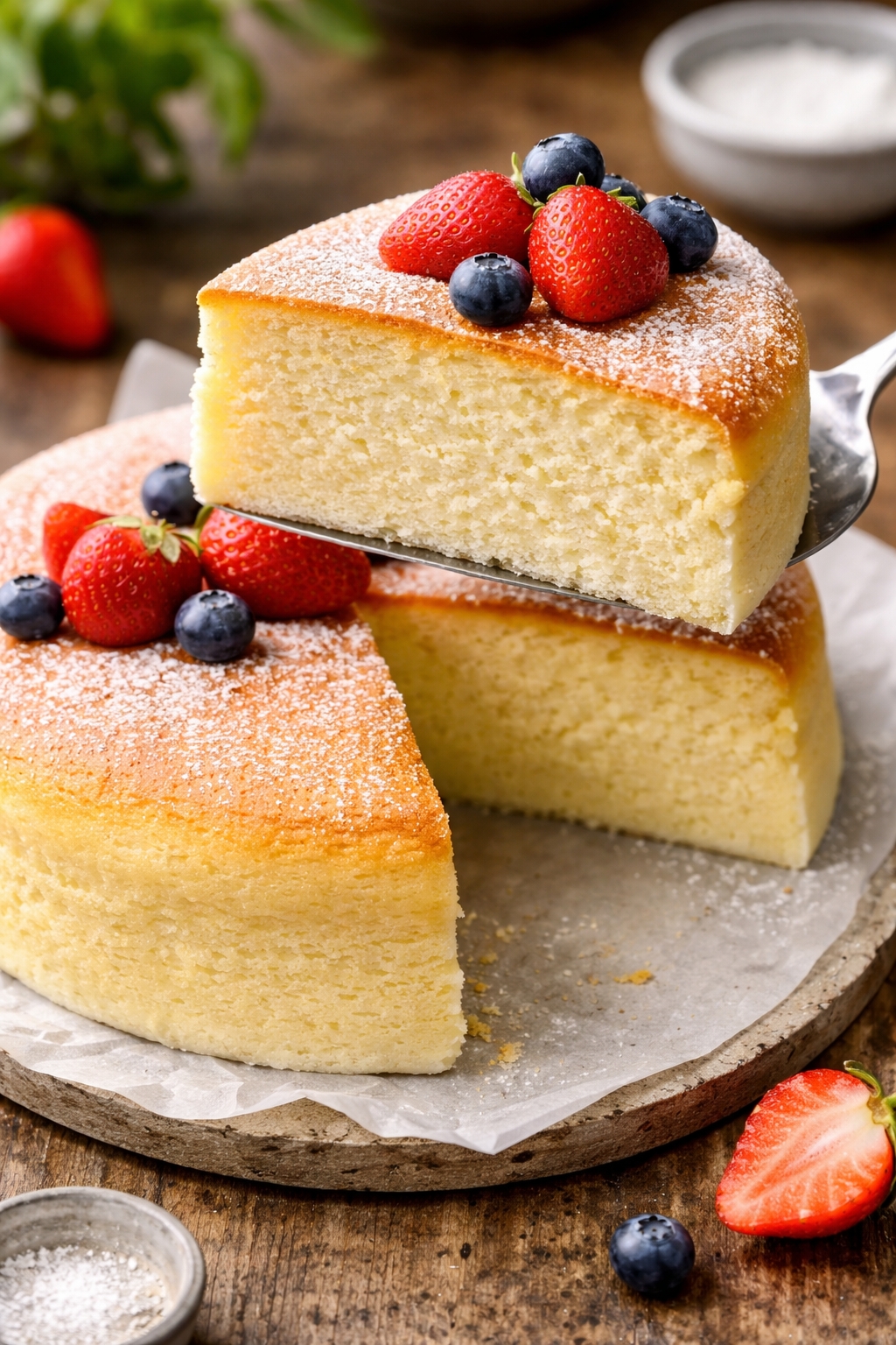 Two-Ingredient Japanese Cheesecake