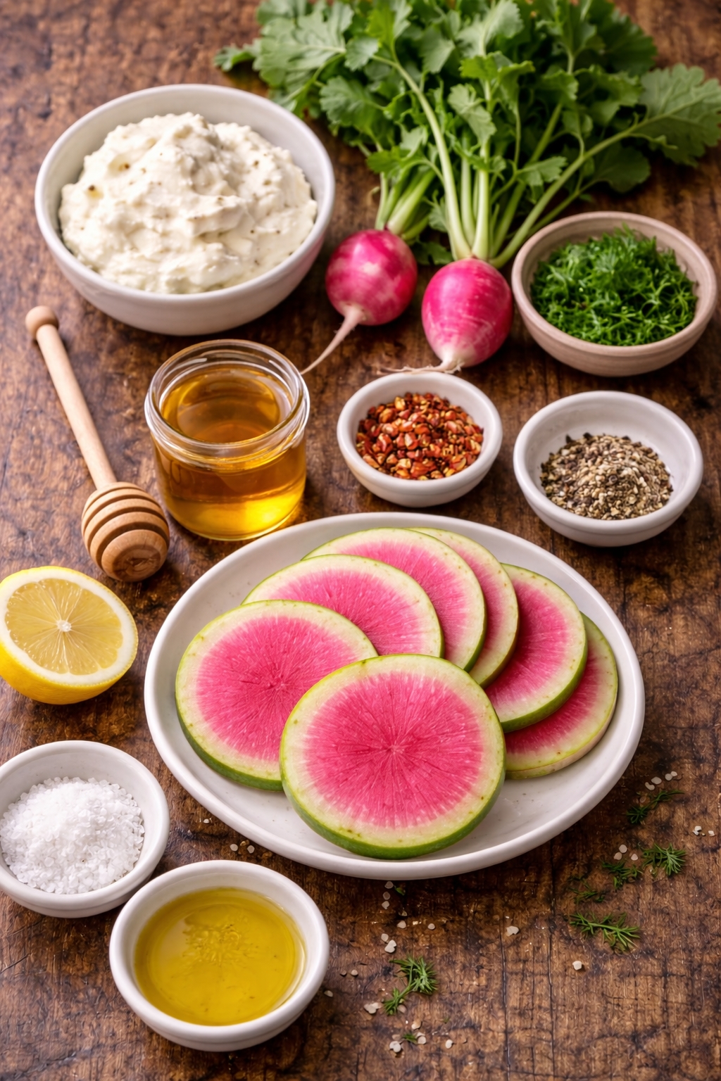 Watermelon Radish Bites